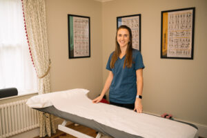 Evie Muir in her Osteopathy studio