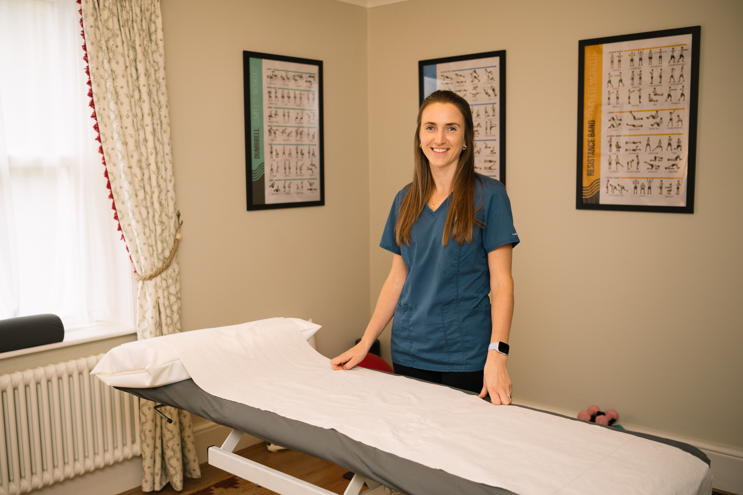 Evie Muir in her Osteopathy studio
